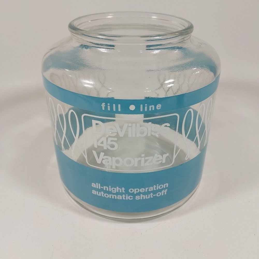 Vintage DeVilbiss No. 145 Vaporizer Humidifier Aqua Blue Glass Piece‎ ONLY